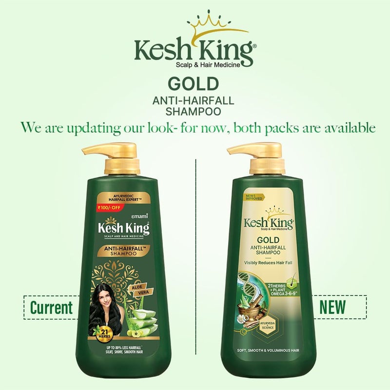 KESH KING Anti Hairfall Shampoo | with 21 Ayurvedic Herbs & Aloe Vera | Provides Healthy Nourished Scalp | for Shiny & Smooth Hair | 20.29 Fl Oz/600ml - Image 2