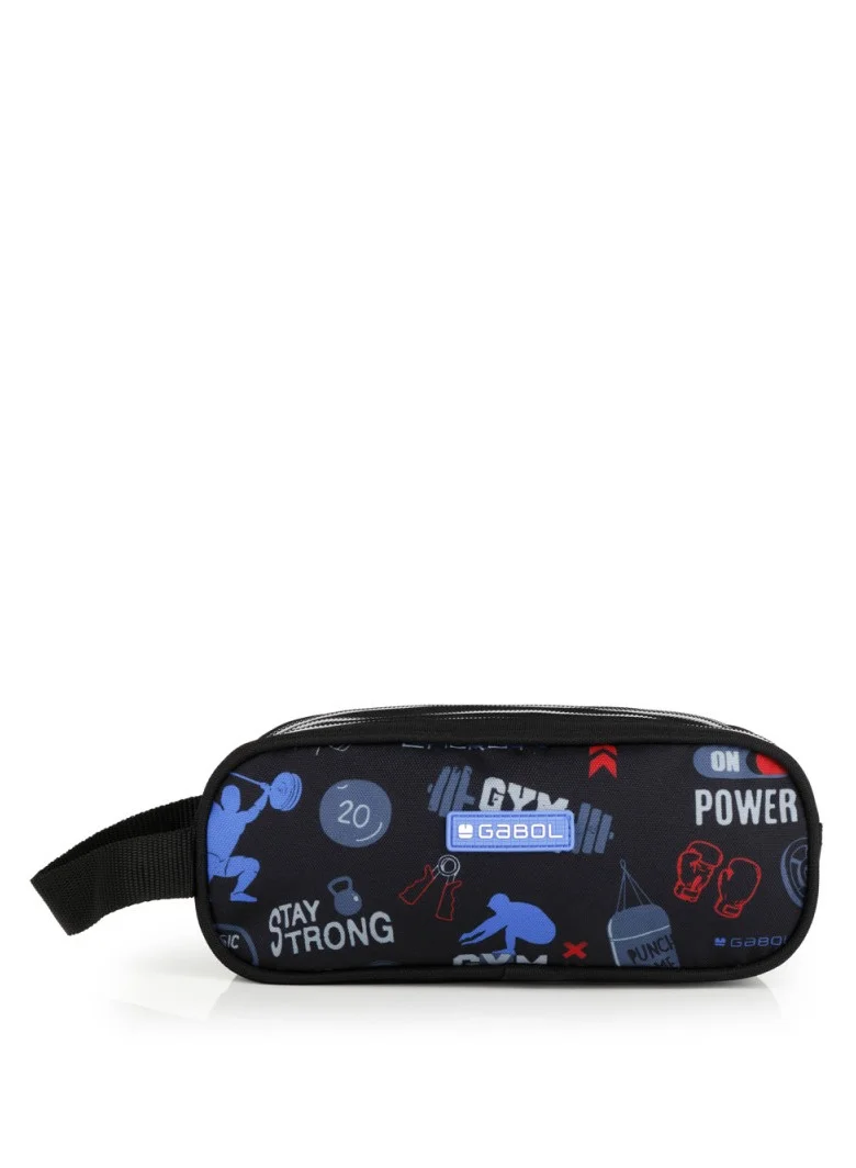 GABOL Black Printed Pencil Case Sporty Design