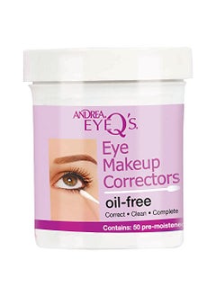 Andrea Andrea Eyeq's Oil-free Eye Make-up Correctors Pre-moistened Swabs, 50 Count 