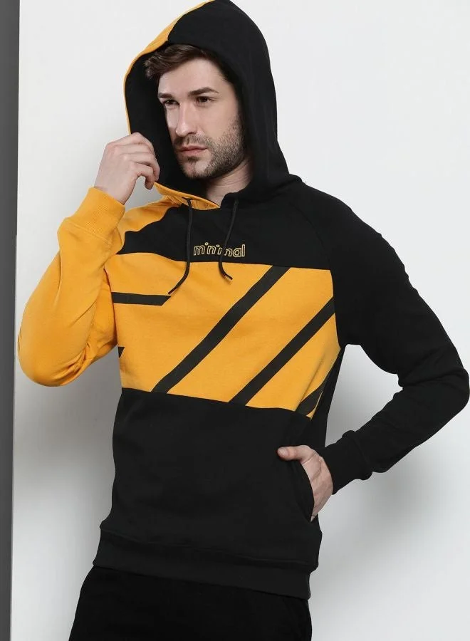 The Indian Garage Co Men Regular Fit Colourblocked Round Neck Full Sleeves Sweatshirt