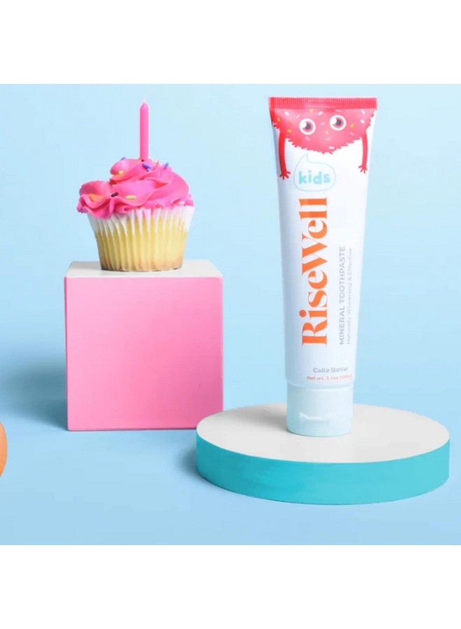 RiseWell Kids Mineral Toothpaste - Hydroxyapatite Kids Toothpaste - Safe to Swallow, No Added Fluoride and All Natural - Cake Batter Flavor, 3.4 Oz - Image 3