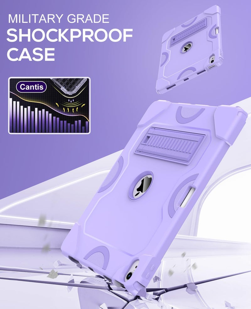 Cantis Case for iPad Air 13 Inch (M4) 2026/ (M3) 2025/ (M2) 2024 with Pencil Holder, Heavy Duty Shockproof Case for i Pad Air 13" Supports Pencil Pro and Pencil (USB-C), Purple+Purple - Image 5