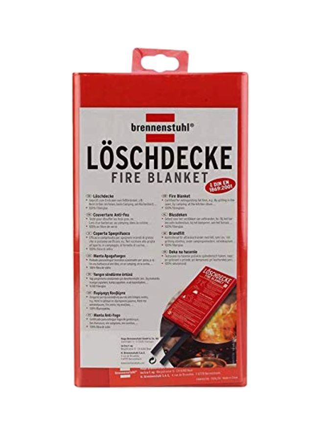 NIBEMINENT Loschdecke Fire Blanket Red 120x120centimeter  - Image 3