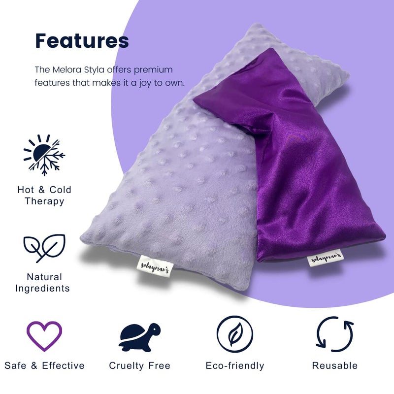 Solayman Tech Microwavable Heat Pad & Eye Pillow - Gift Set - Lavender Scented Eye Pillow & Microwave Heating Pad Great Gifts for Women, Mom to Be Gift- Aromatherapy Sleeping Eye Mask for Yoga Headache Pain Relief - Image 5