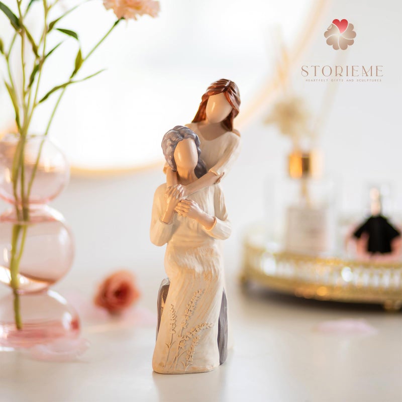 Storieme Gifts for Mom Birthday from Daughter: Hand-Painted Mother Daughter Resin Figuriens Statue - Unique Mothers Day for Women - Image 5