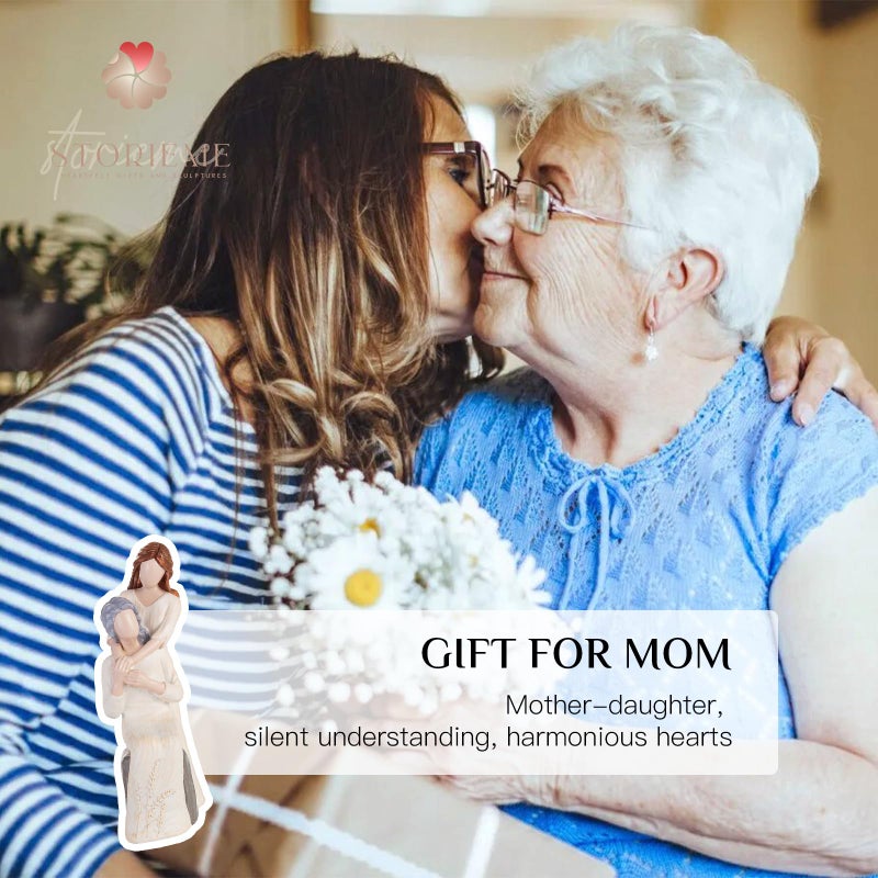 Storieme Gifts for Mom Birthday from Daughter: Hand-Painted Mother Daughter Resin Figuriens Statue - Unique Mothers Day for Women - Image 4