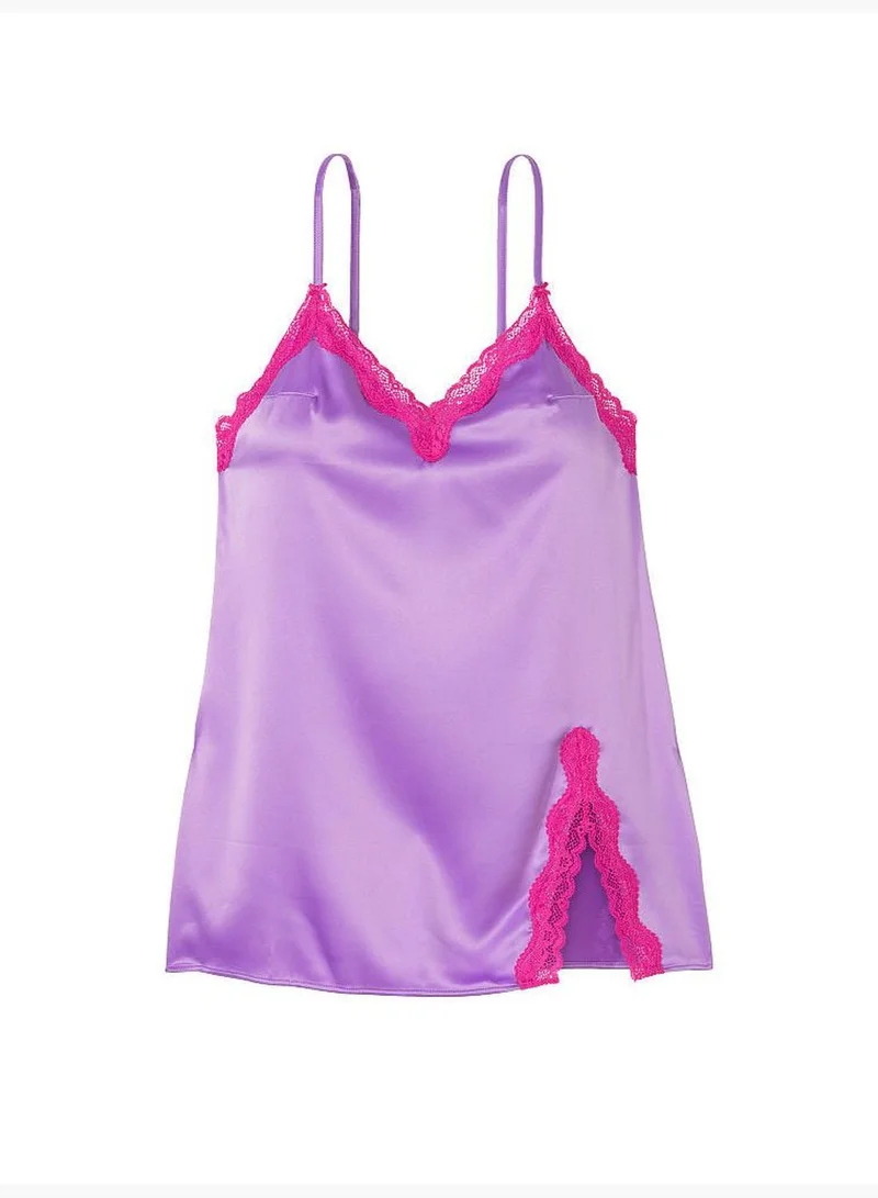 Victoria's Secret Tease Satin Lace-Trim Mini Slip for Women | Best Price UAE Victoria's Secret Tease Satin Lace-Trim Mini Slip for Women | Best Price UAE