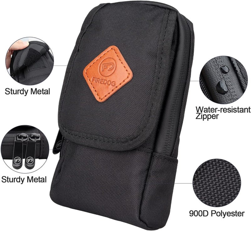 FIREDOG Smell Proof Bag, Odor Proof Pouch Dog Tested Mini Stash Crossbody Bags for Travel Storage (Black) - Image 2