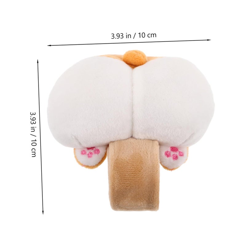 Soft Corgi Bike Handlebar Plush Slap Bracelet for Kids - Image 3