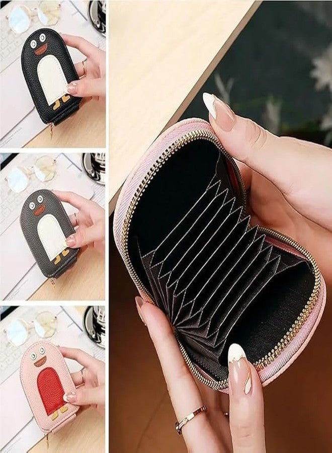 ZURITY Store Cute Penguin PU Credit Card Coin Wallet, Leather Zipper Wallet, Portable Penguin Card Holders, Creative Accordion Card Wallet,(Pack of 1) - Image 4