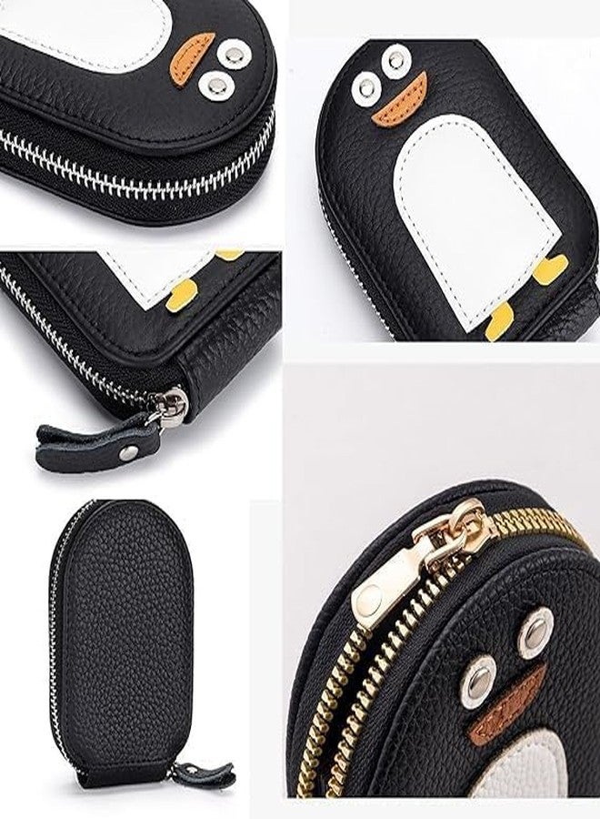 ZURITY Store Cute Penguin PU Credit Card Coin Wallet, Leather Zipper Wallet, Portable Penguin Card Holders, Creative Accordion Card Wallet,(Pack of 1) - Image 2