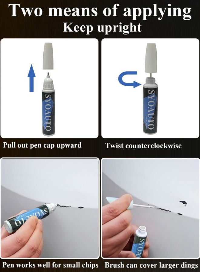 SYOAUTO Brilliant Silver K23 Touch Up Paint Fit for Nissan Auto Touch up Paint Scratch Repair Automotive Paint Scratch Remover 2 in 1 Brilliant Silver - Image 4