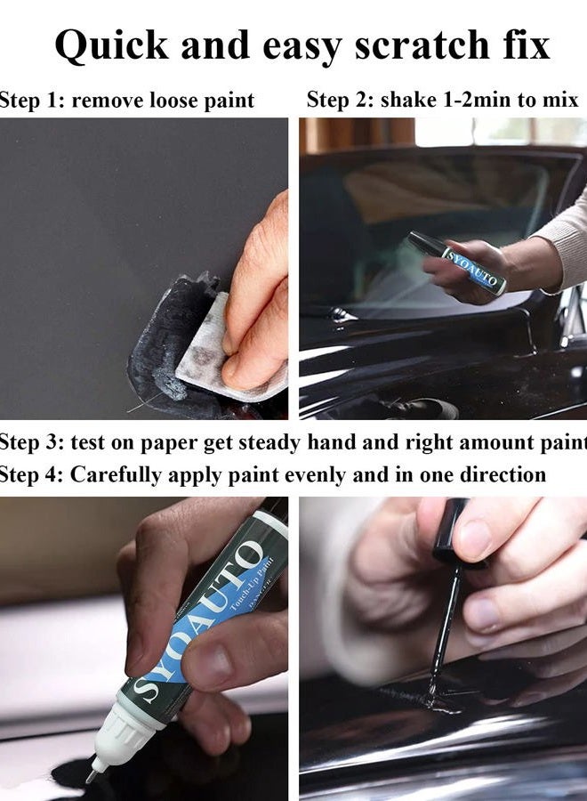 SYOAUTO Brilliant Silver K23 Touch Up Paint Fit for Nissan Auto Touch up Paint Scratch Repair Automotive Paint Scratch Remover 2 in 1 Brilliant Silver - Image 5