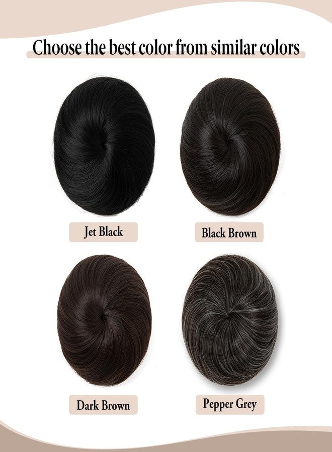 SARLA Black Brown Hair Bun Extension Updo Drawstring Ballet Buns Hair Pieces for Women Girls Lady Synthetic Donut Chignon - Image 3