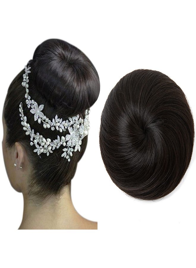 SARLA Black Brown Hair Bun Extension Updo Drawstring Ballet Buns Hair Pieces for Women Girls Lady Synthetic Donut Chignon - Image 1