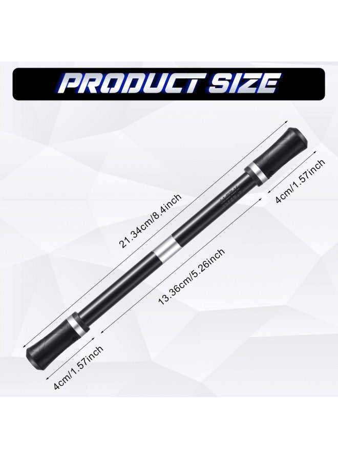Outus 2 Pieces Spinning Pen Rolling Finger Rotating Pen Gaming Trick Pen Mod with Tutorial No Pen Refill Stress Releasing Brain Training Toys for Kids Adults Student Office Supplies (Black and Silver)  - Image 2