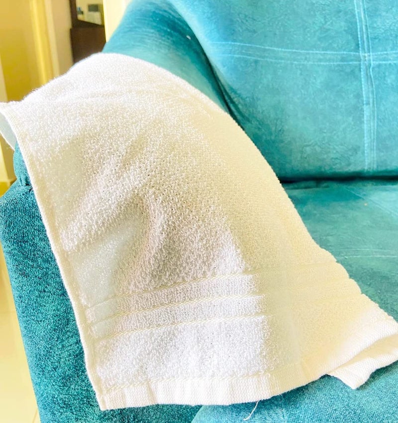 COTFLEX Hand and Face Towel, White, Pure Cotton (Pack of 12) - Image 4