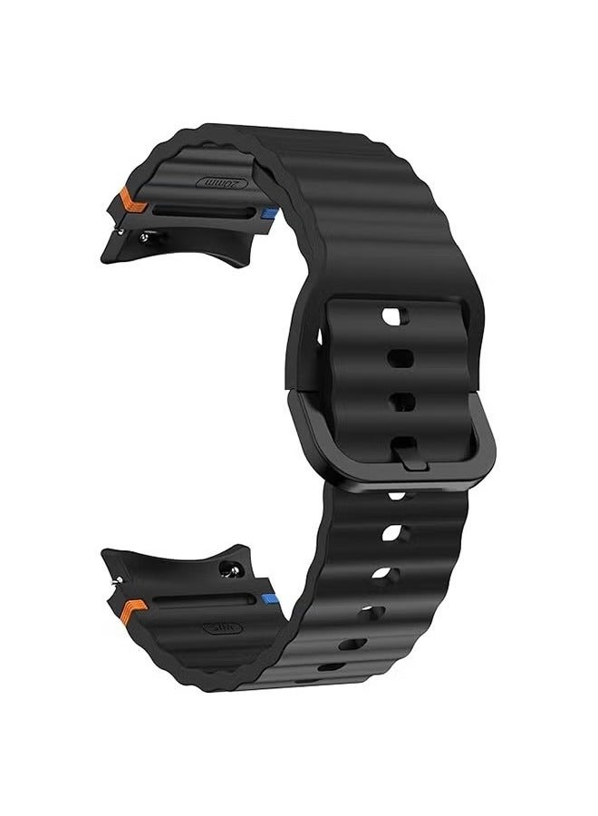 Beauenty Sport Silicone Strap Band for Samsung Galaxy Watch 7/FE/6/5/4 Band 40mm 44mm/Galaxy Watch 5 Pro Band 45mm, Silicone Sport Strap Galaxy Watch 6 4 Classic Band Women Men - Image 4