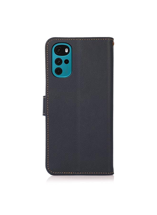 اس-توب جراب لهاتف Motorola Moto G22 من KHAZNEH جراب هاتف RFID من الجلد الأصلي - Image 3