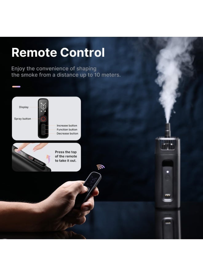ULANZI FM01 FILMOG Ace Portable Fog Machine R001, 40W Battery Powered Portable Smoke Machine Handheld Fog Machine with Remote Control Fogger for Photography - Image 2