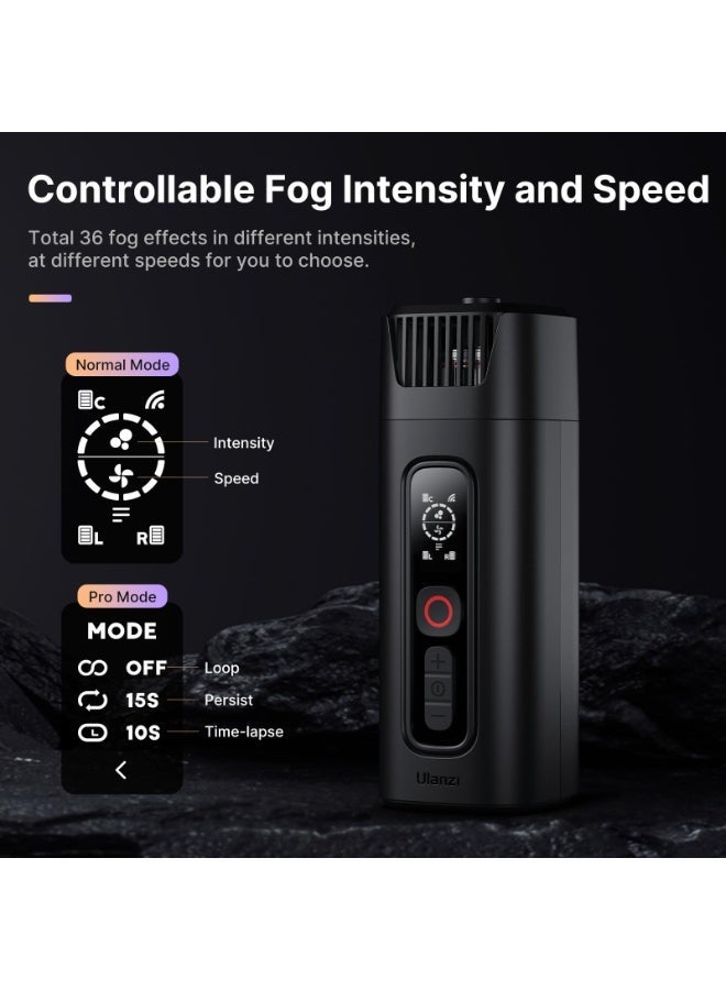 ULANZI FM01 FILMOG Ace Portable Fog Machine R001, 40W Battery Powered Portable Smoke Machine Handheld Fog Machine with Remote Control Fogger for Photography - Image 3