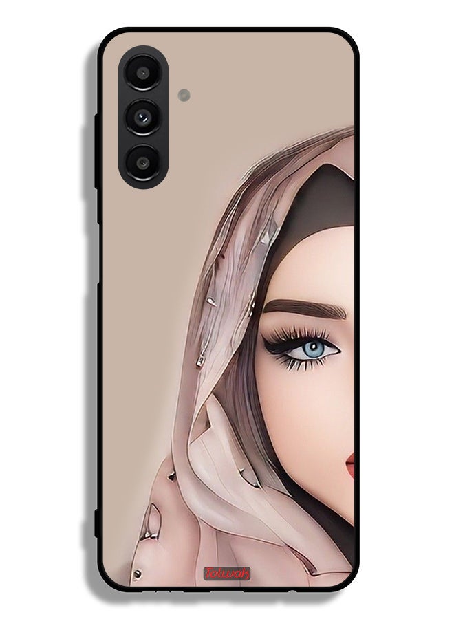 Tolwak Samsung Galaxy A04s Protective Case Cover Half Face Girl Art - Image 1