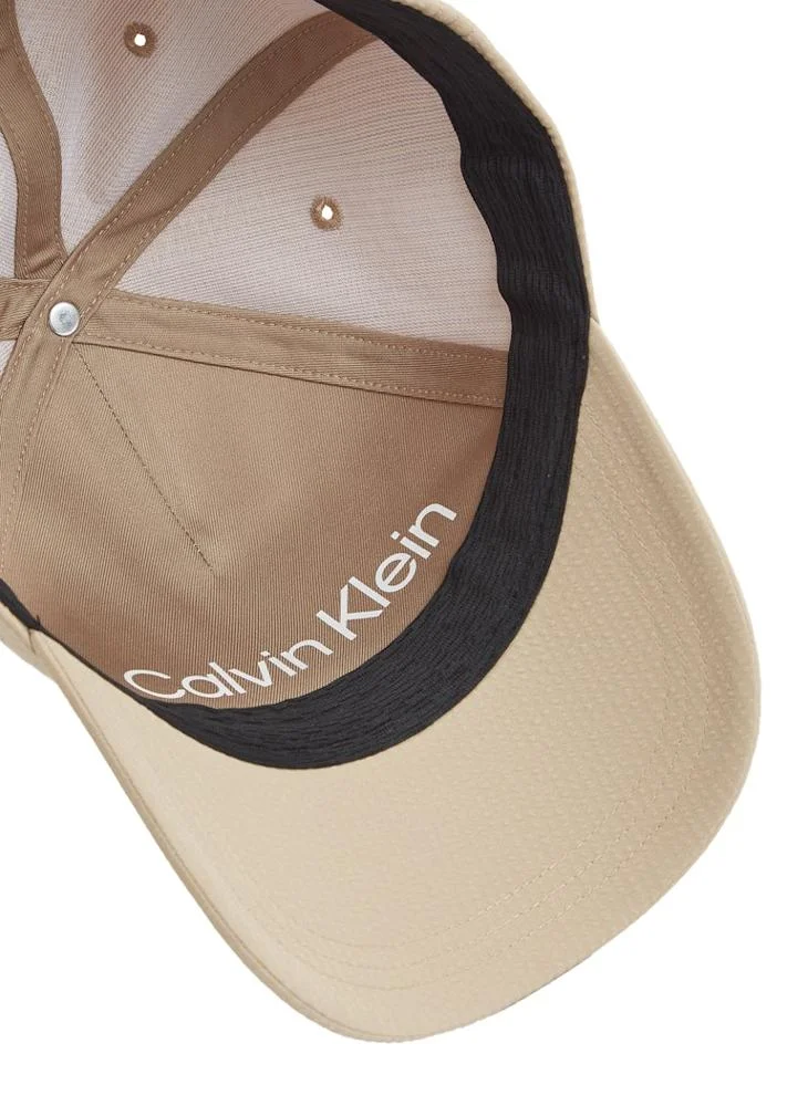 CALVIN KLEIN Seersucker Patch Baseball Cap