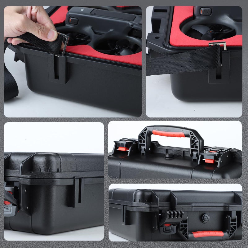 Drogear Waterproof Hard Case for DJI Avata 2 Fly More Combo | Fits DJI Goggles 3 (Not for Goggles N3)/ RC Motion 3 / FPV Remote Controller 3 and Accessories | Up to 8 Batteries | Shockproof, Dustproof - Image 4