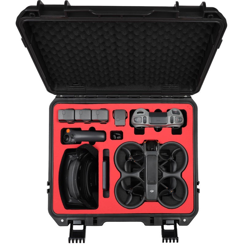 Drogear Waterproof Hard Case for DJI Avata 2 Fly More Combo | Fits DJI Goggles 3 (Not for Goggles N3)/ RC Motion 3 / FPV Remote Controller 3 and Accessories | Up to 8 Batteries | Shockproof, Dustproof - Image 1