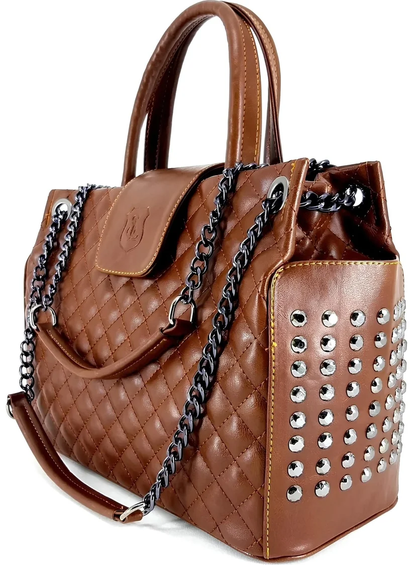 Başkent Çanta Başkent Bag Women's Hand Shoulder Bag with Chain Detail 8683255012916