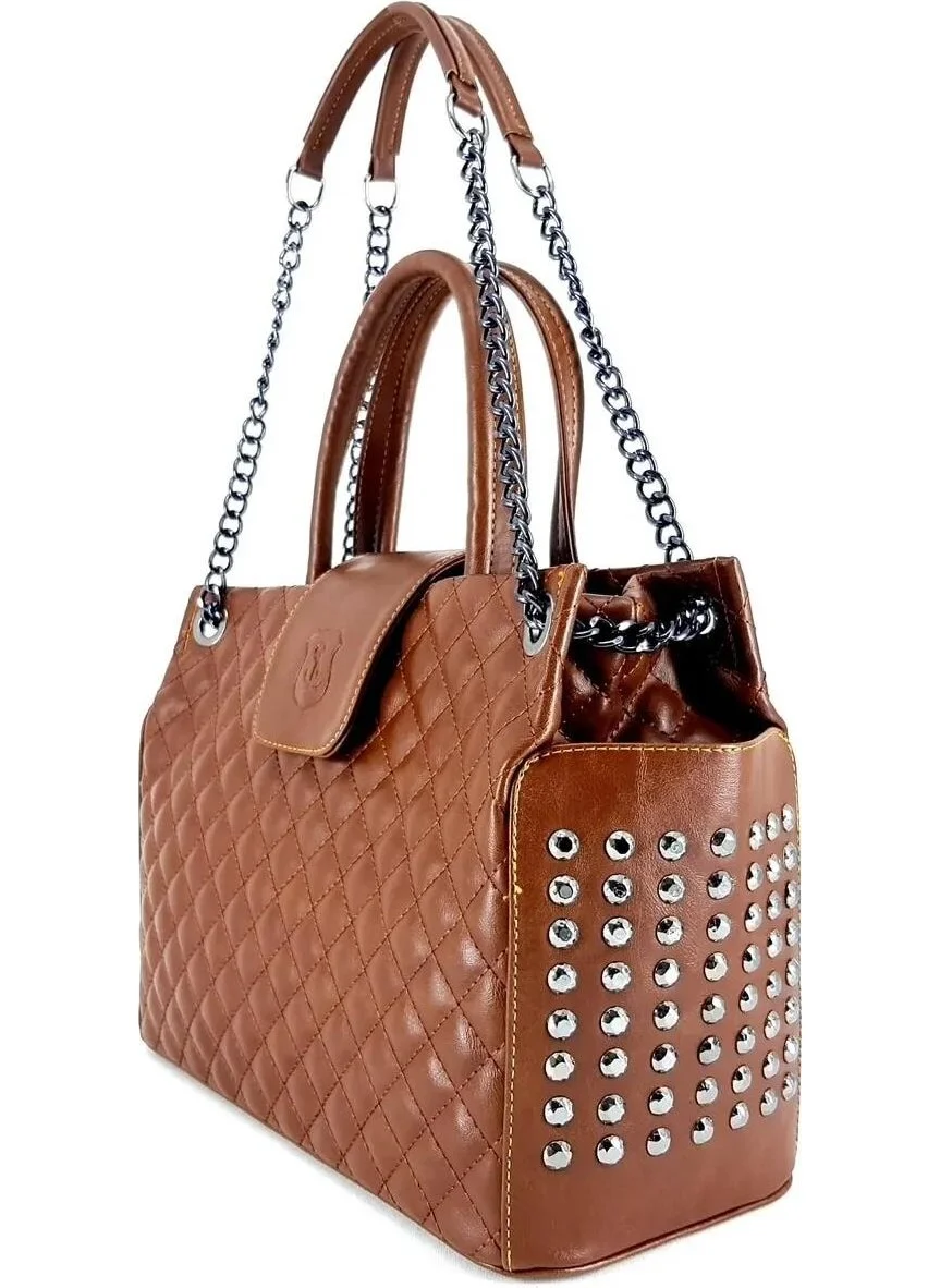Başkent Çanta Başkent Bag Women's Hand Shoulder Bag with Chain Detail 8683255012916