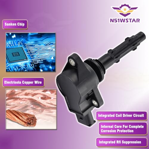 N51WSTAR Ignition Coil Pack Uf535 Set Of 1 Compatible With Mercedes-Benz E350 E550 C300 C350 CLK350 CLK550 CL550 S400 GL450 GL550 CLS550 G550 ML350 ML450 ML550 R350 R400 S550 V6 V8 M272 M273 - Image 3