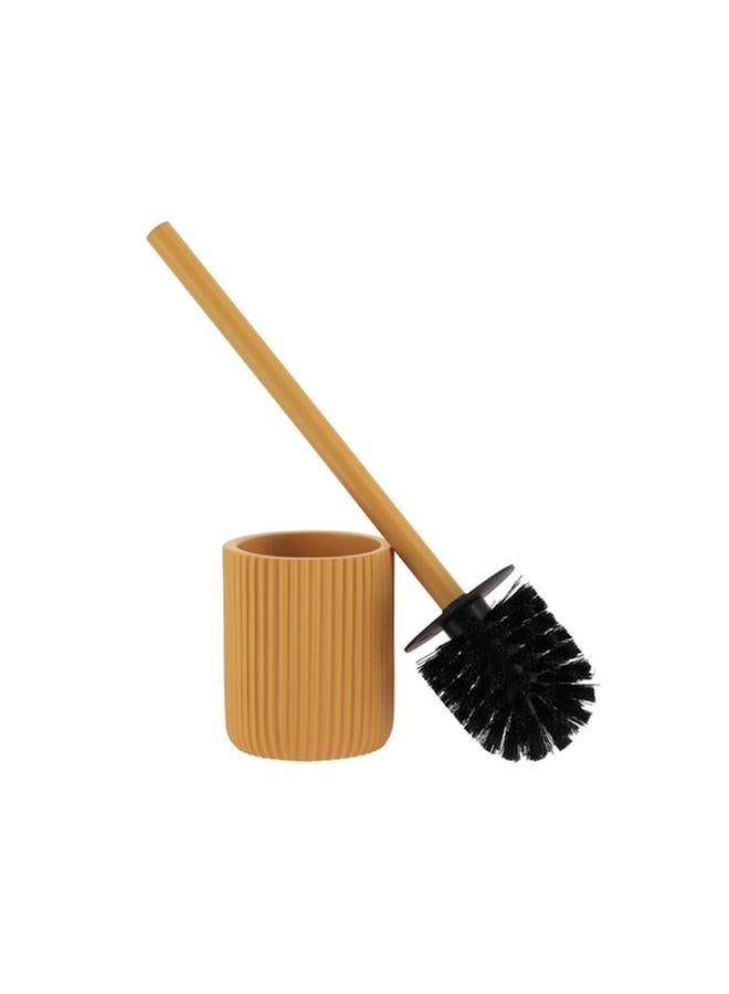 Tendance Stainless Steel Handle Polyresin Toilet Brush With Holder Mustard Yellow And Black 66103199 - Image 2