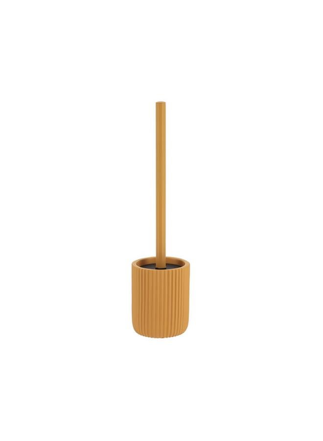 Tendance Stainless Steel Handle Polyresin Toilet Brush With Holder Mustard Yellow And Black 66103199 - Image 1