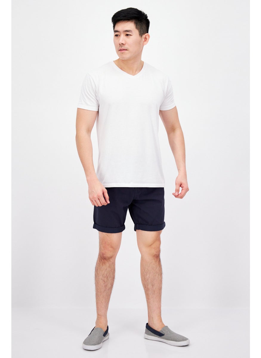 Threadbare Men Solid Chino Short, Navy  - Image 4