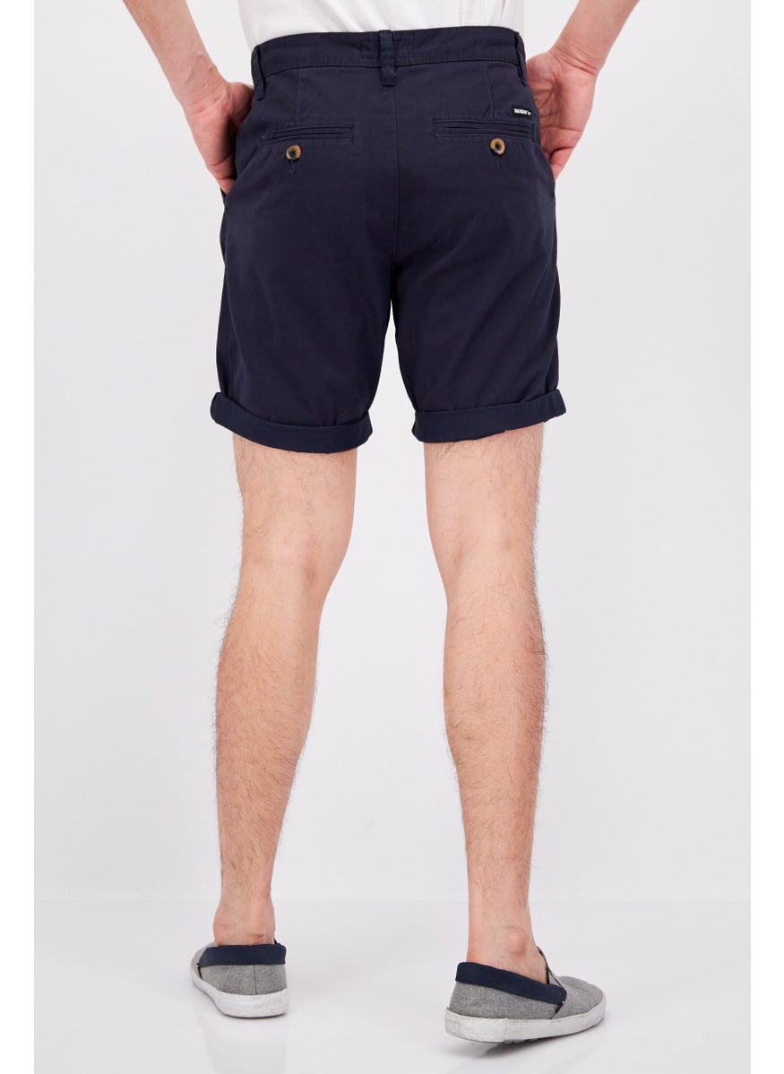 Threadbare Men Solid Chino Short, Navy  - Image 2