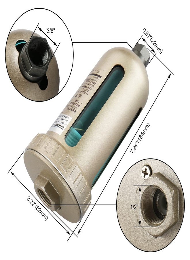 Baomain Automatic Drain Valve 1/2" PT to 3/8" PT Port for Compressed Air Systems - AD402-04 with Nylon Bowl - Image 4