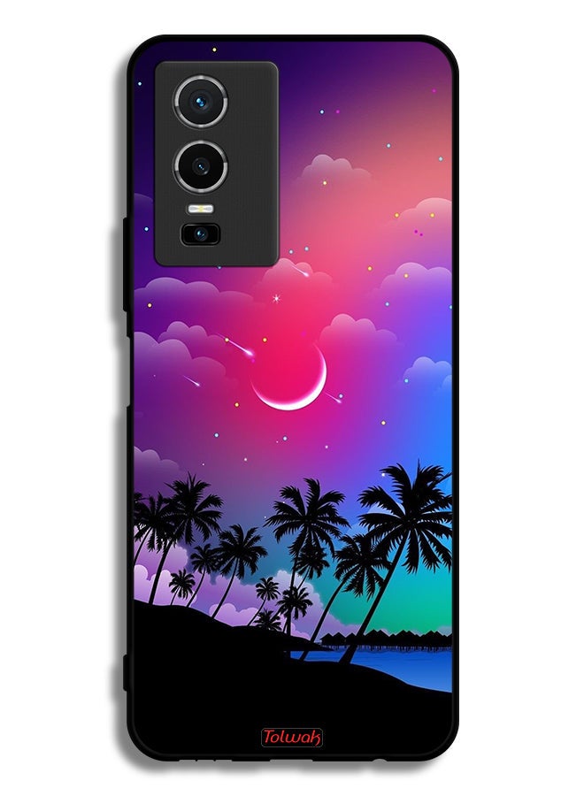 Tolwak Vivo Y76 5G Protective Case Cover Moon In Night Art - Image 2