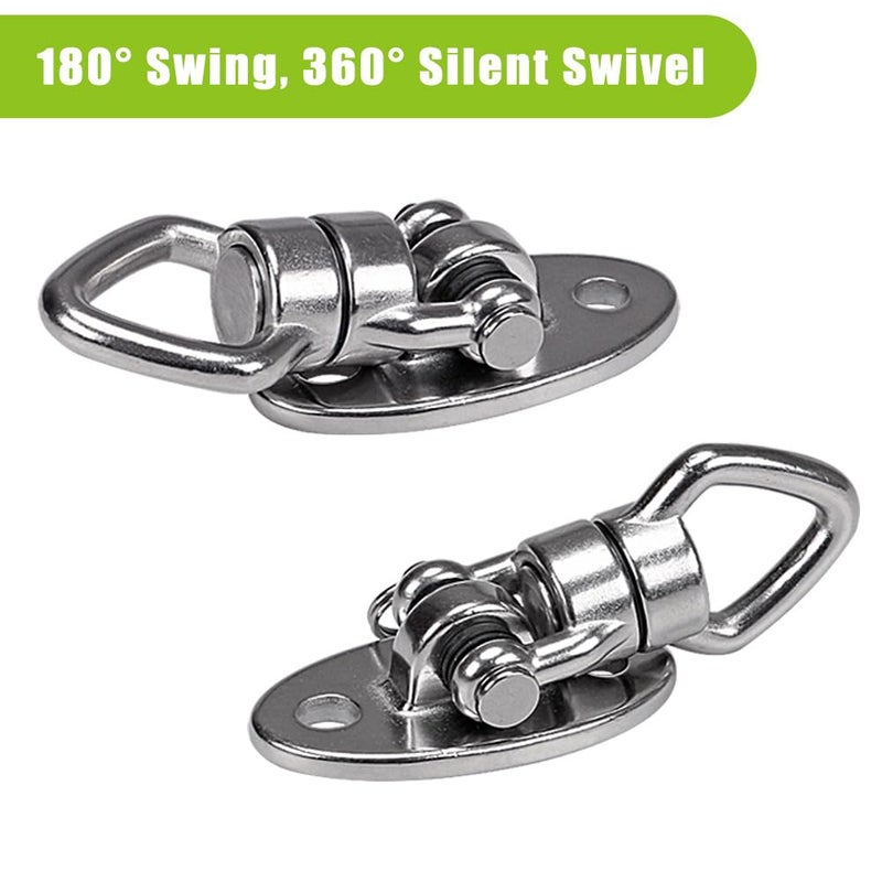 BeneLabel Swing Hanger with 2 Bearing - 800 LB Capacity Stainless Steel Rotational Device for Aerial Silks, Yoga Swing, Web Tree Swing - Smooth and Safe Swivel Hanging Accessory, 2 Pack - Image 2