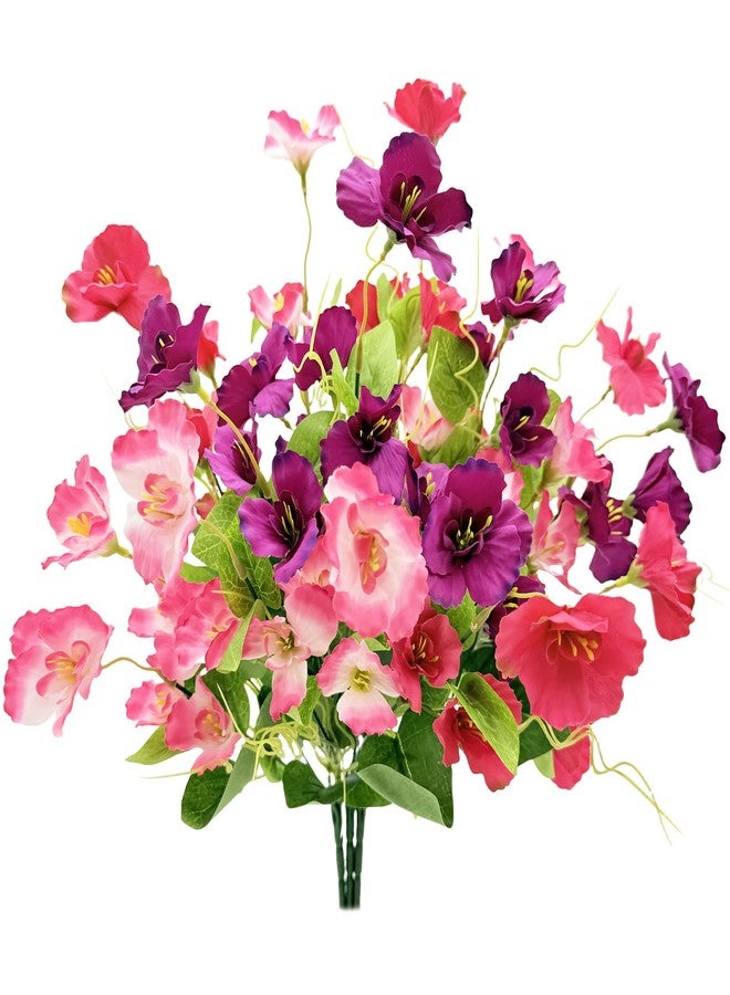 JOJAZE 3pcs Artificial Hibiscus Spring Summer Decor Realistic UV Resistant Silk Hibiscus Flowers Artificial Tropical Flowers for Outdoors for Outside Planter Front Door Porch Patio Table Vase Decor. - Image 1