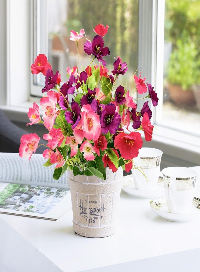 JOJAZE 3pcs Artificial Hibiscus Spring Summer Decor Realistic UV Resistant Silk Hibiscus Flowers Artificial Tropical Flowers for Outdoors for Outside Planter Front Door Porch Patio Table Vase Decor. - Image 4
