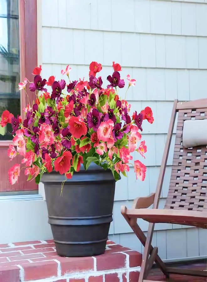JOJAZE 3pcs Artificial Hibiscus Spring Summer Decor Realistic UV Resistant Silk Hibiscus Flowers Artificial Tropical Flowers for Outdoors for Outside Planter Front Door Porch Patio Table Vase Decor. - Image 3