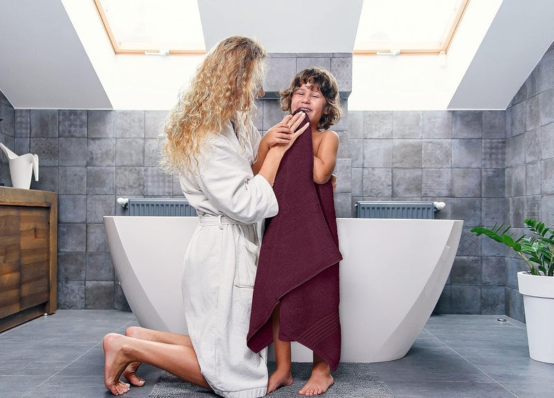 Utopia Towels Utopia 8 Piece Towel Set, 2 Bath, 2 Hand and 4 Towel Set, 100% Ring Spun Cotton, Highly Absorbent Towels for Bathroom, Sports, Hotel - Burgundy - Image 5