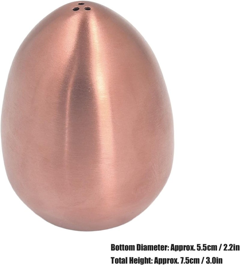 HURRISE Powdered Sugar Shaker, Stainless Steel, Cocoa Shaker, Sugar Bowls & Shakers, Shaker for Chocolate, Icing Sugar, Sugar, Salt, Cocoa Flour, Coffee, Egg shaped Design (Rose Gold) - Image 3