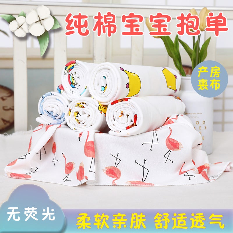 Newborn Cotton Towel Newborn Baby Delivery Room Wrap Cloth Holding Single Warm Baby Bag Single Wrap Towel Bath Towel Blanket - Image 2