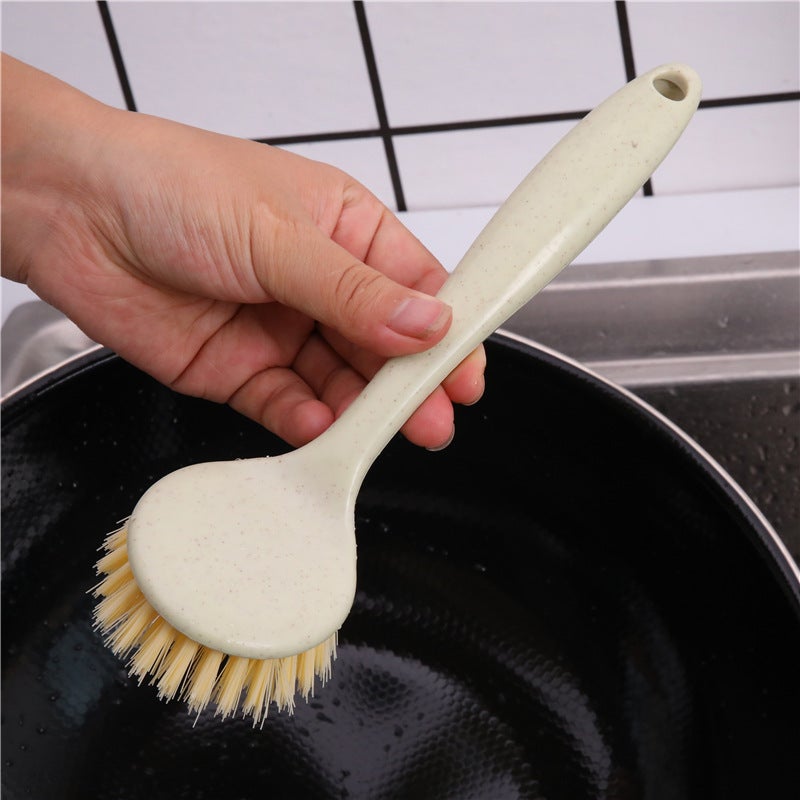 Hanging Long Handle Stove Cleaning Brush with Wheat Straw - Image 2