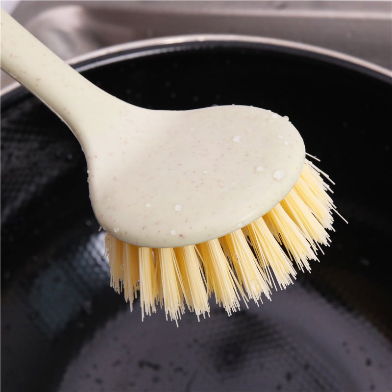 Hanging Long Handle Stove Cleaning Brush with Wheat Straw - Image 4