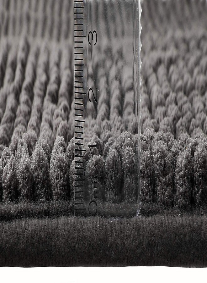 fluffy Bath Mat Made of Chenille with Non-Slip Bottom (20 x 20 inch, Anthracite) - Image 4