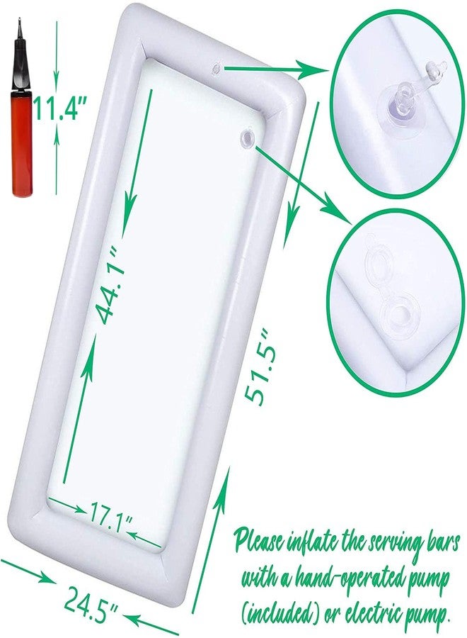 Moon Boat 2 Pack Inflatable Serving Bar Buffet Cooler - Ice Tray for Food & Drinks, Portable for Parties, BBQ, Picnic, Pool Keep Cold All Day Reusable & Leak-Proof Summer Essentials - Image 3