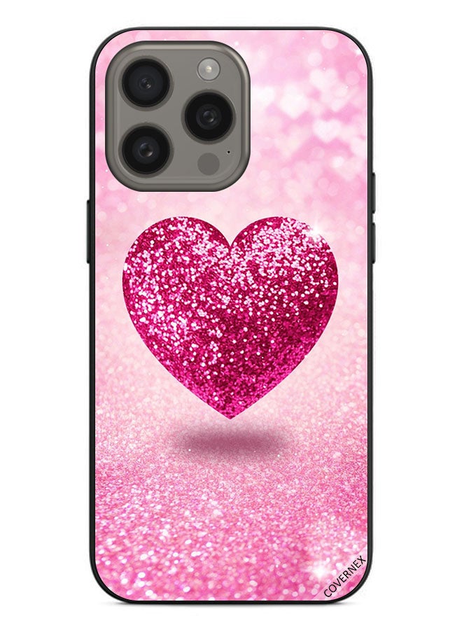 Covernex Protective Case Cover For Apple iPhone 15 Pro Max Glitter Heart - Image 1
